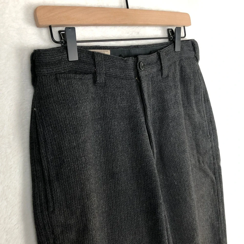 VTG BANANA REPUBLIC Original Classics Wool Blend Trousers Men's 29R Gray Flat